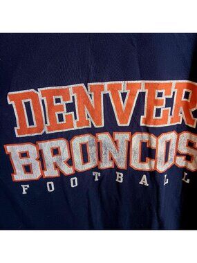 5XLT 5XL Denver Broncos T-shirt Navy Majestic Football Cotton Team Apparel